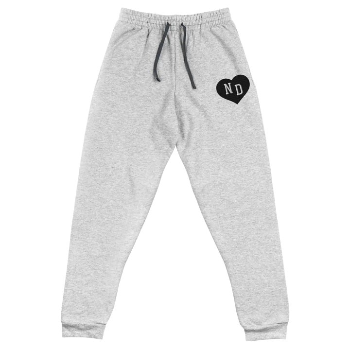 ND Heart Black Unisex Embroidered Sweatpants product image (1)