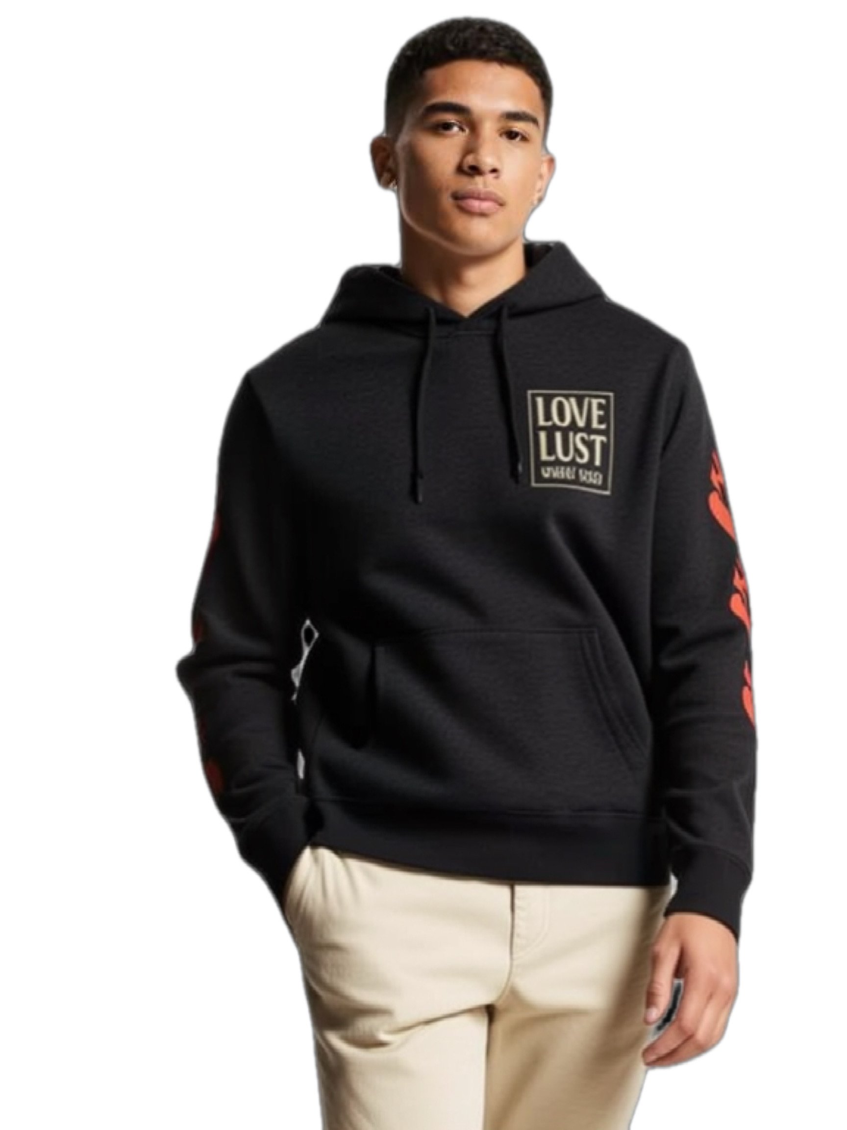 “LOVE OR LUST” Streetwear Set – Bold Heart Flame Hoodie| HQ MAR Limited Edition product image (5)