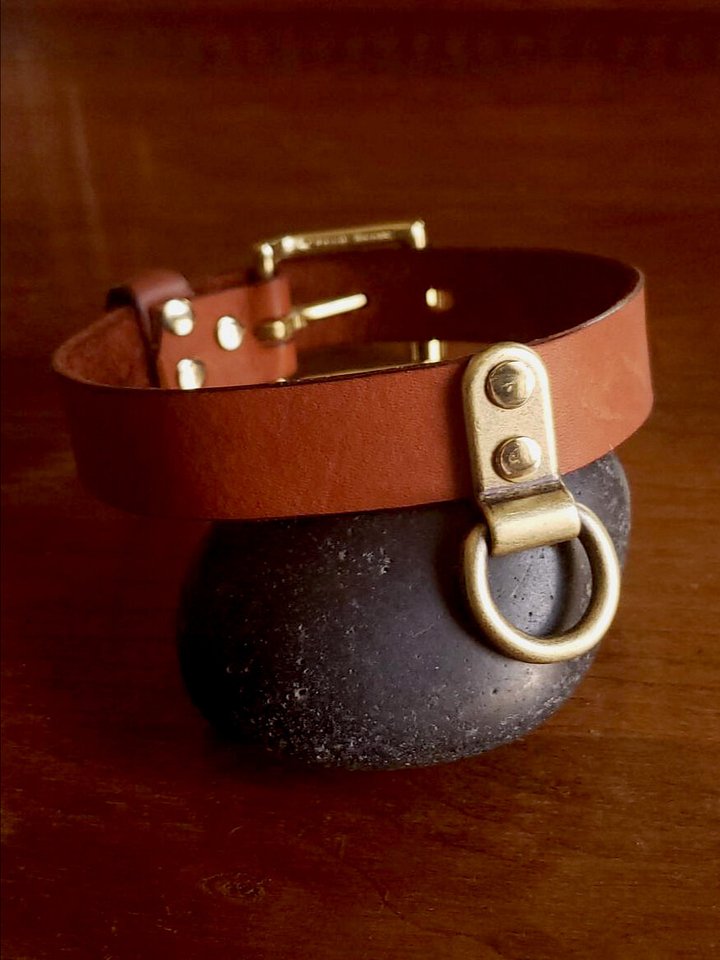 Brown and brass collar (custom order) product image (2)