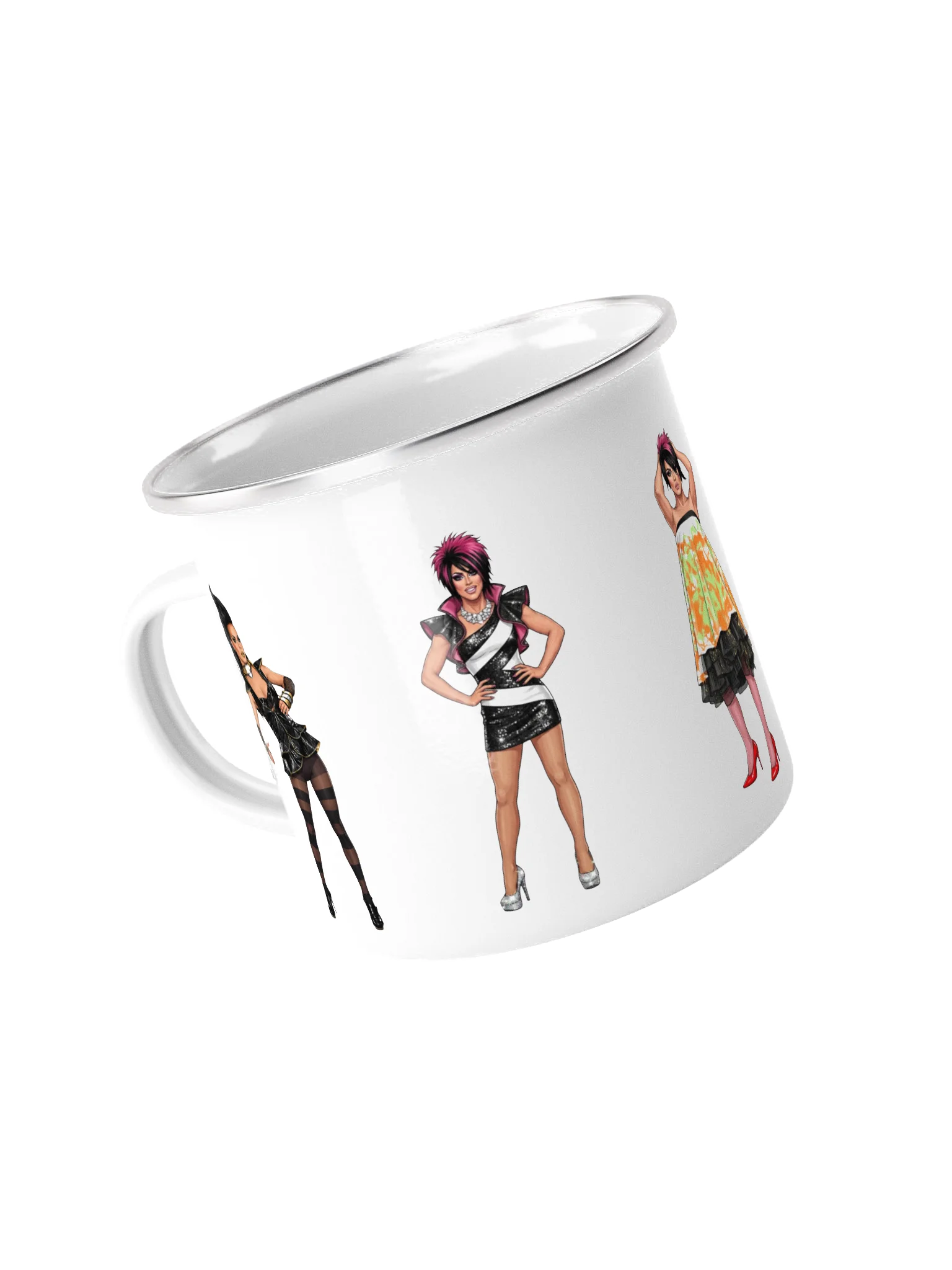 "Season 4 Looks" Wraparound Enamel Mug product image (4)