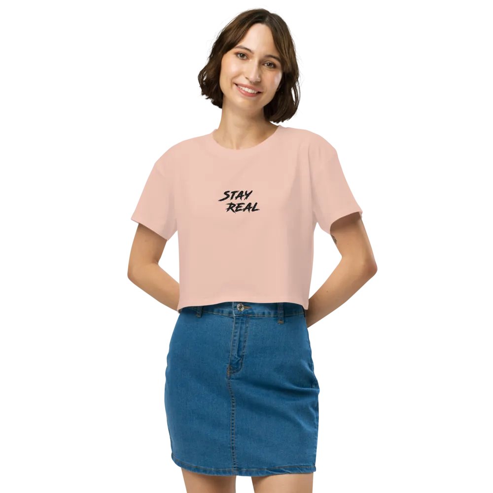 Stay REAL Embroidered Crop Top product image (7)