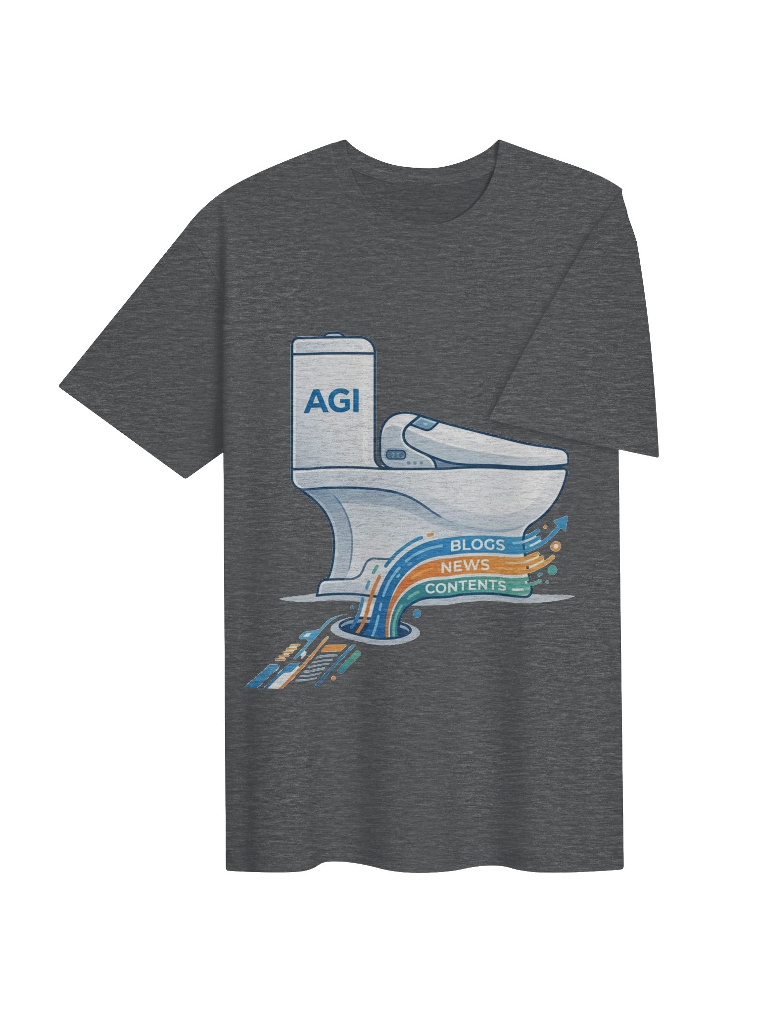 AI SLOP ECONOMY MEMES | AI Generated Content Meme T-Shirt for Developers & AI Tech Workwear product image (4)