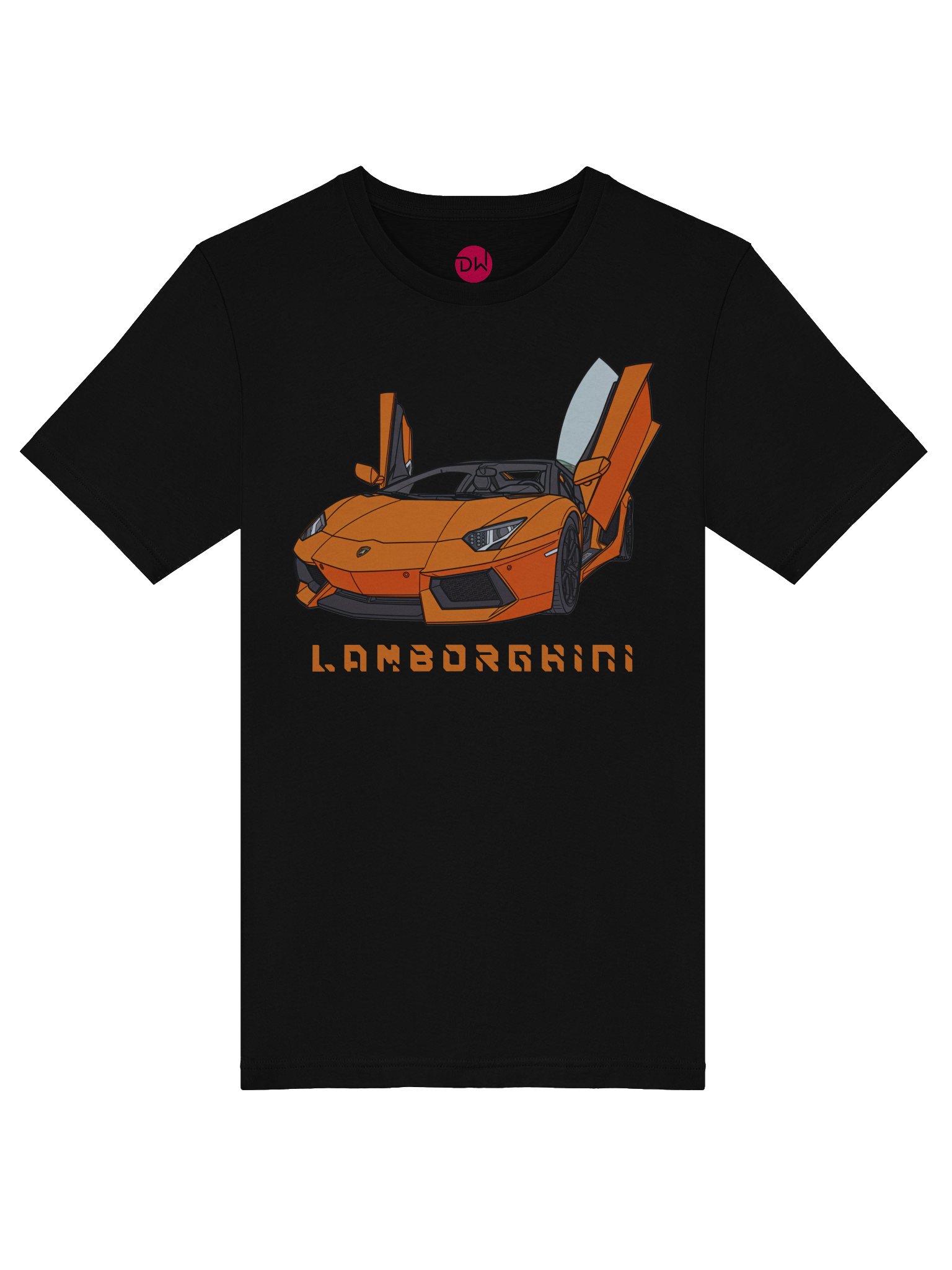 Orange Lamborghini Aventador Shirt (Retro, Sketch, Silhouette) product image (41)