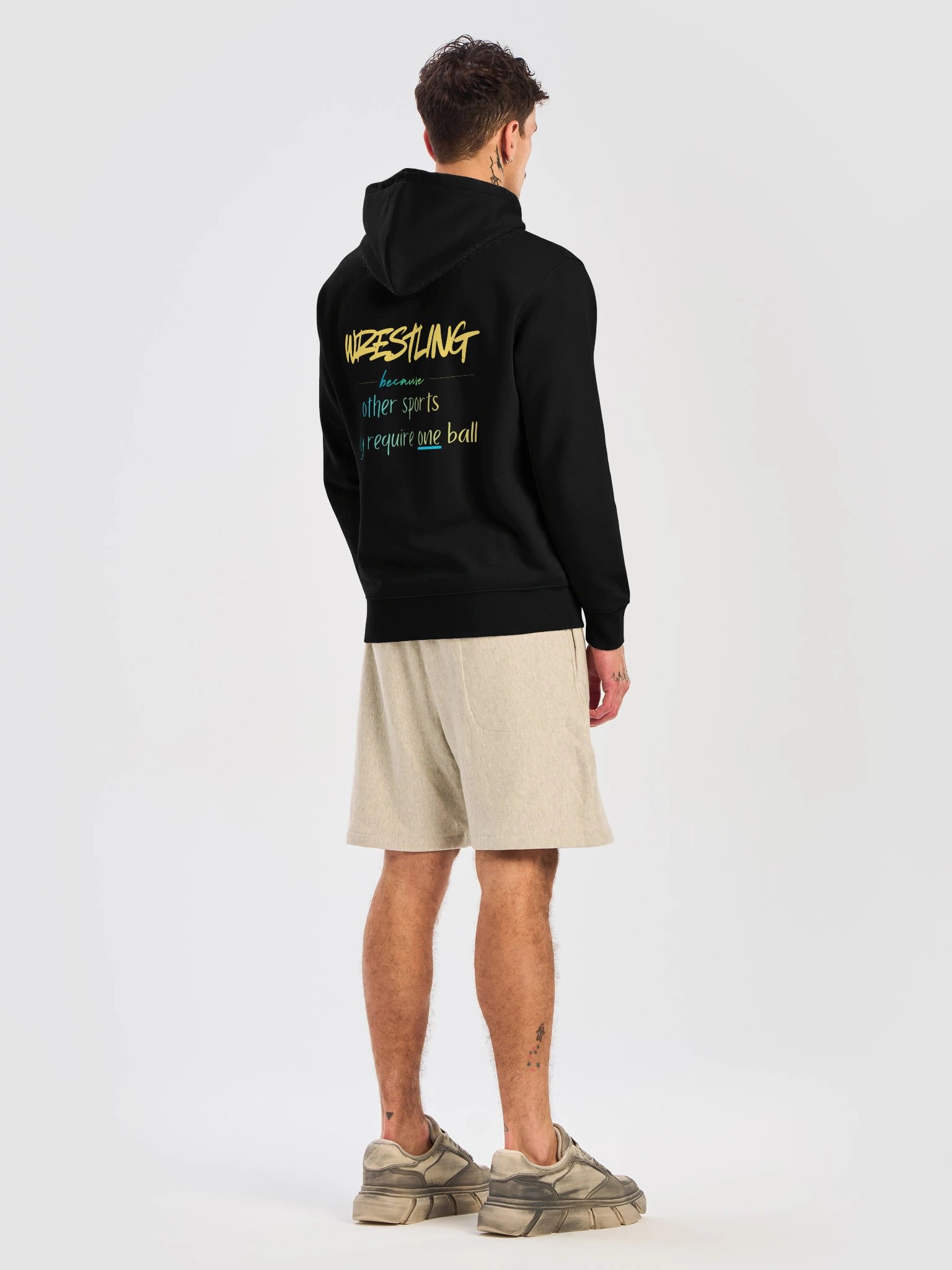 Wrestling Because Only One Ball Hoodie product image (8)