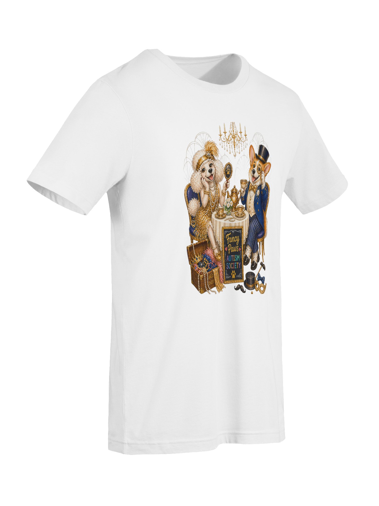 Fancy Paws Autism Society Tee – Blue & Gold Edition product image (9)
