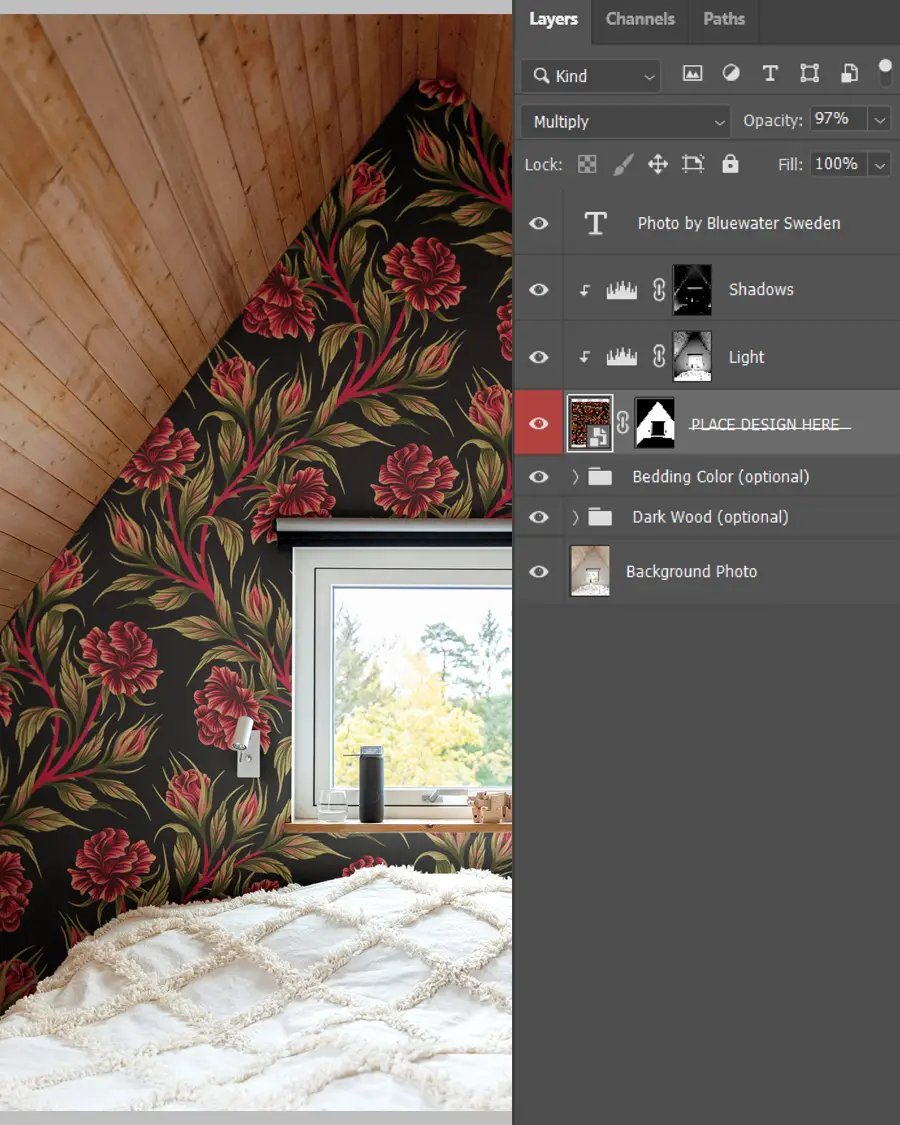 Wallpaper Mockup - Loft Bedroom product image (5)