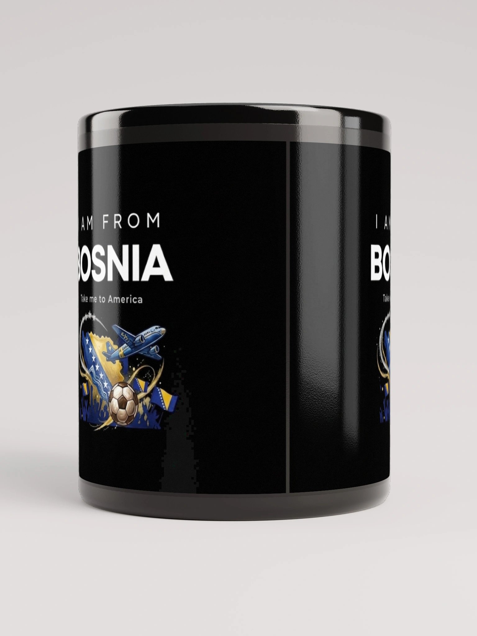 I Am From Bosnia - Take Me to America Coffee Mug (Black) product image (2)