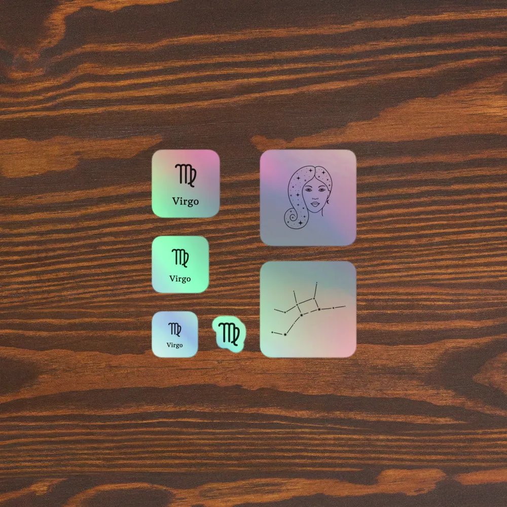 Zodiac Virgo - Holographic Sticker Set product image (4)
