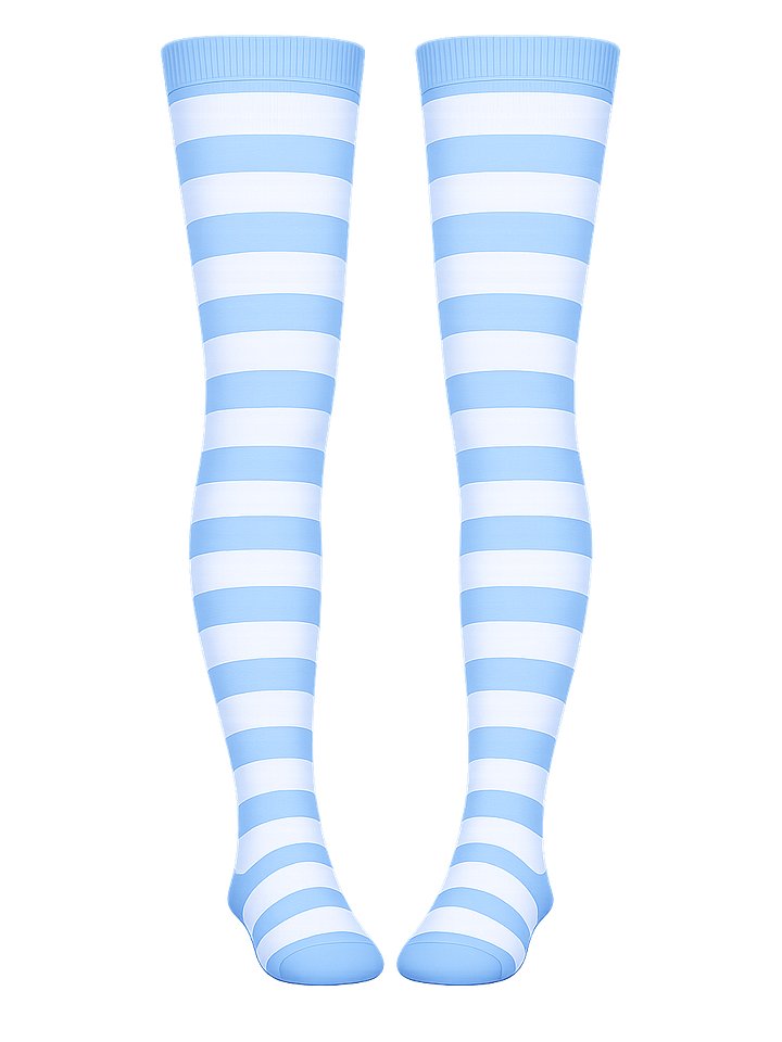 Blue and White Thigh Highs product image (1)