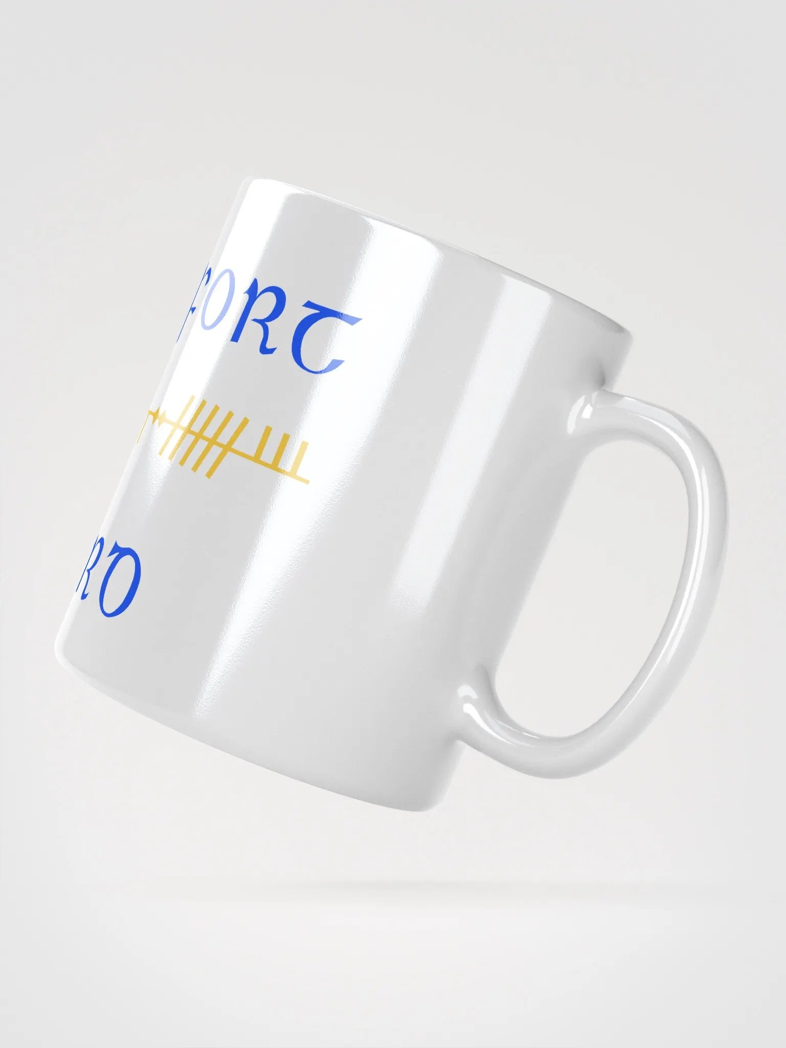 Longford/An Longfort Scholastic style Ogham White Glossy Mug product image (3)