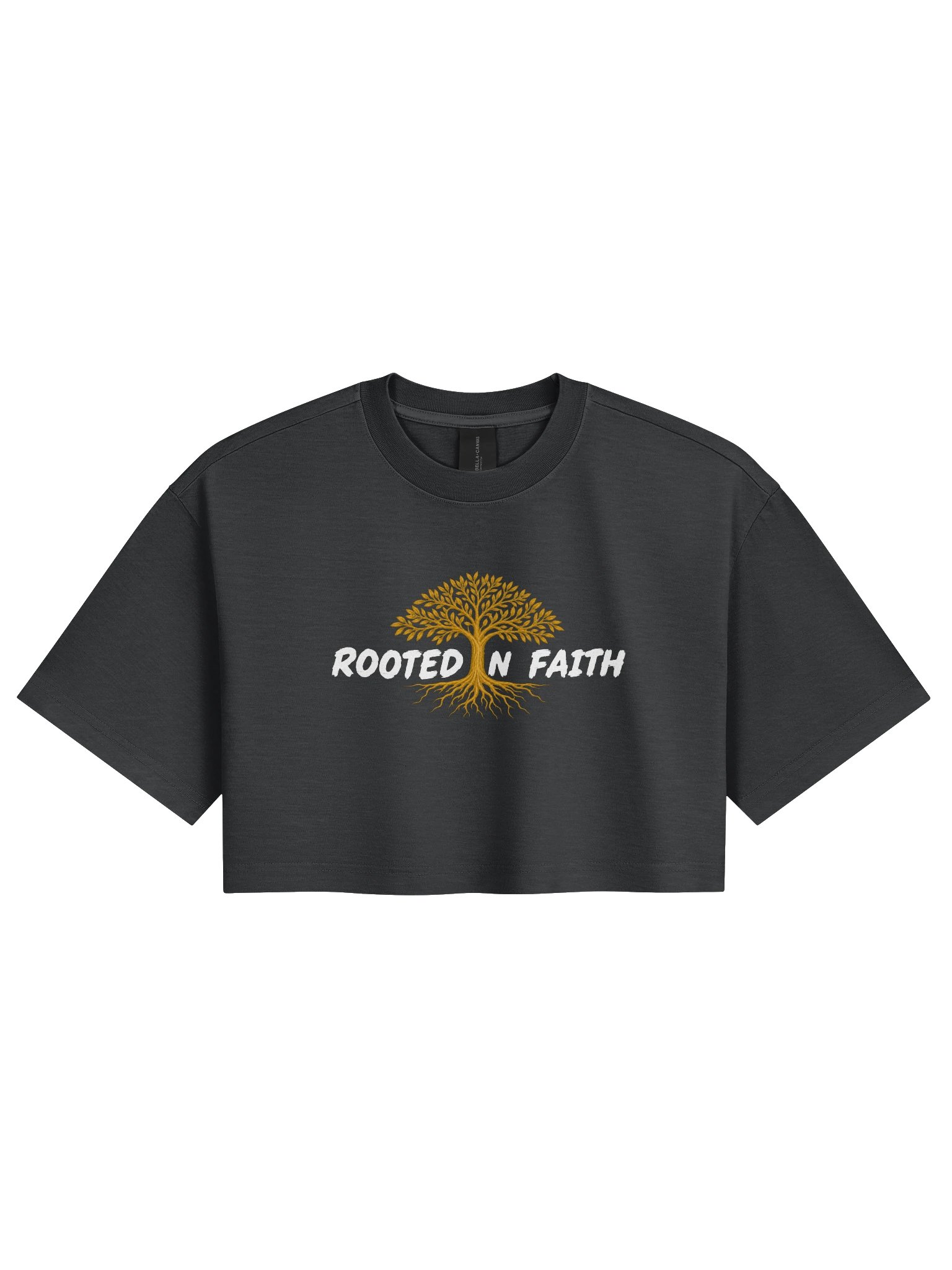 Rooted in Faith Women’s Crop Tee product image (1)