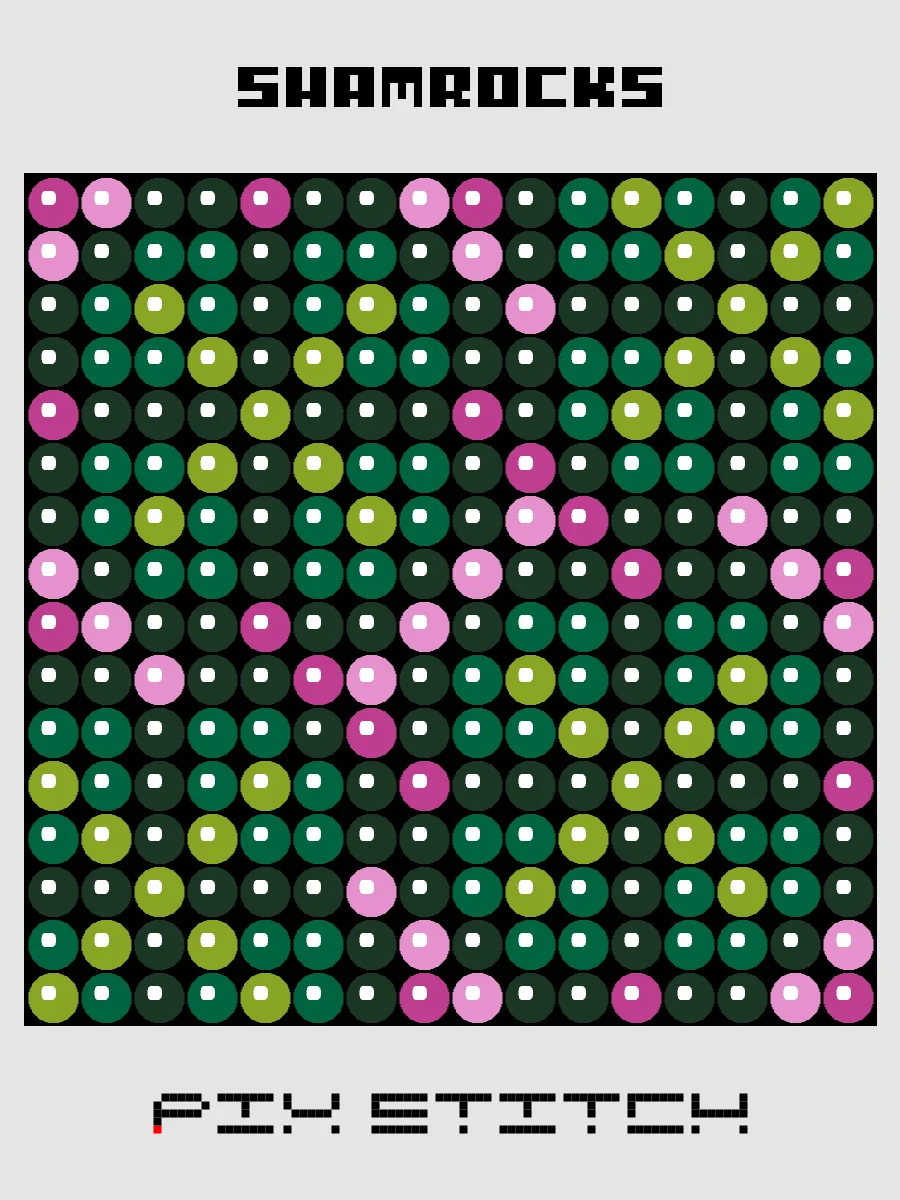 Shamrocks Pixel Art product image (1)