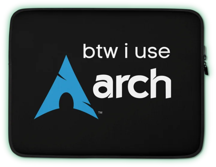 Laptop Sleeve with Arch Linux Slogan product image (1)