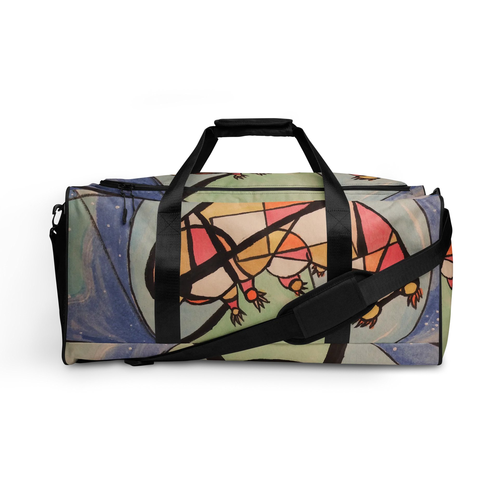 Cubism Painting: The Dream of a Tardigrade All-Over Print Duffle Bag by Sublicolor product image (1)