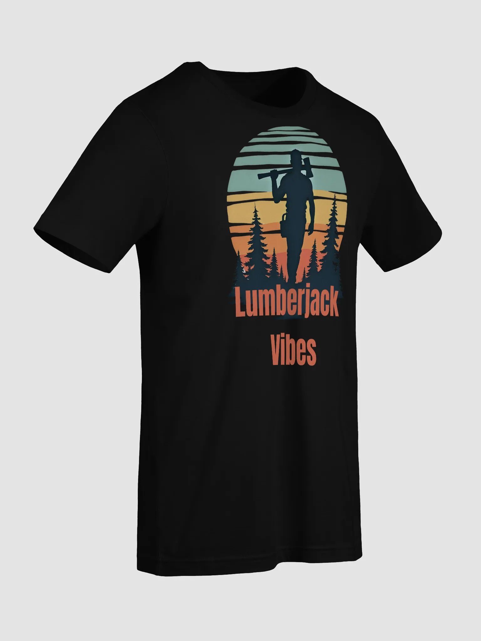 Lumberjack Vibes Retro Sunset Forest product image (10)