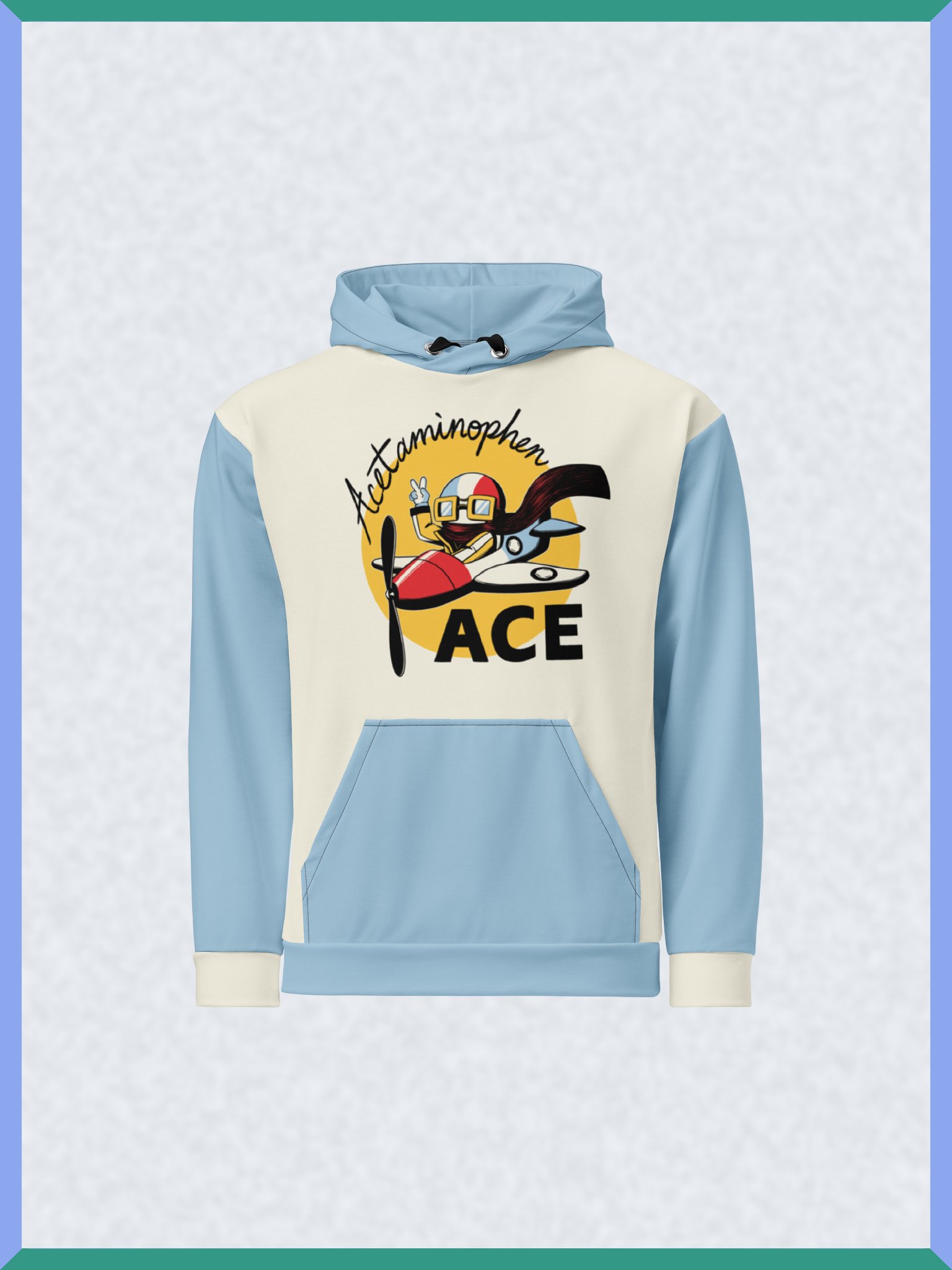 Acetaminophen Ace - Blue-Sleeved Pullover Hoodie product image (1)
