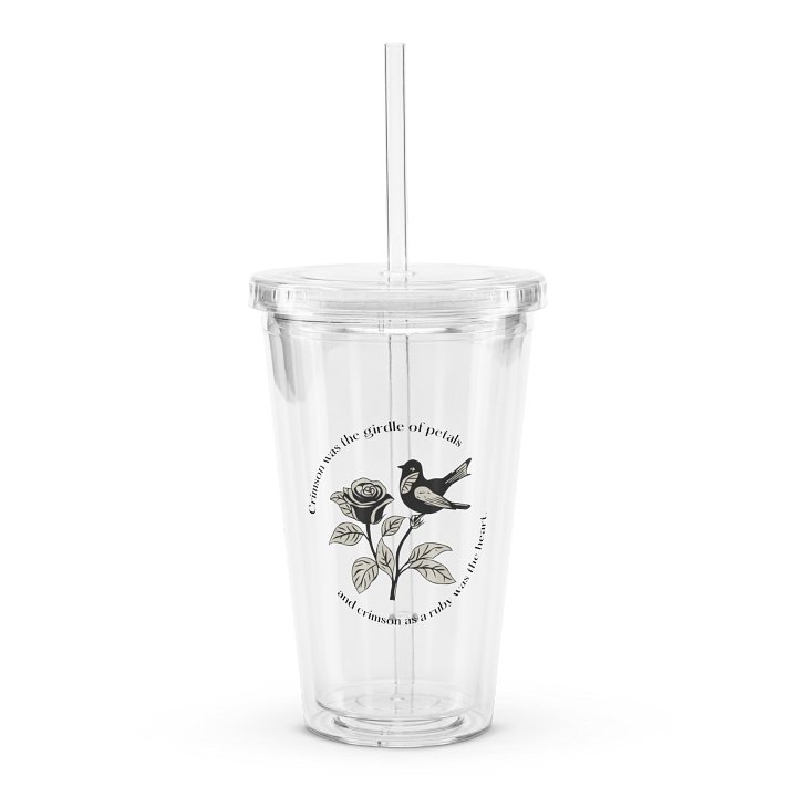The Nightingale and the Rose Plastic Tumbler product image (1)