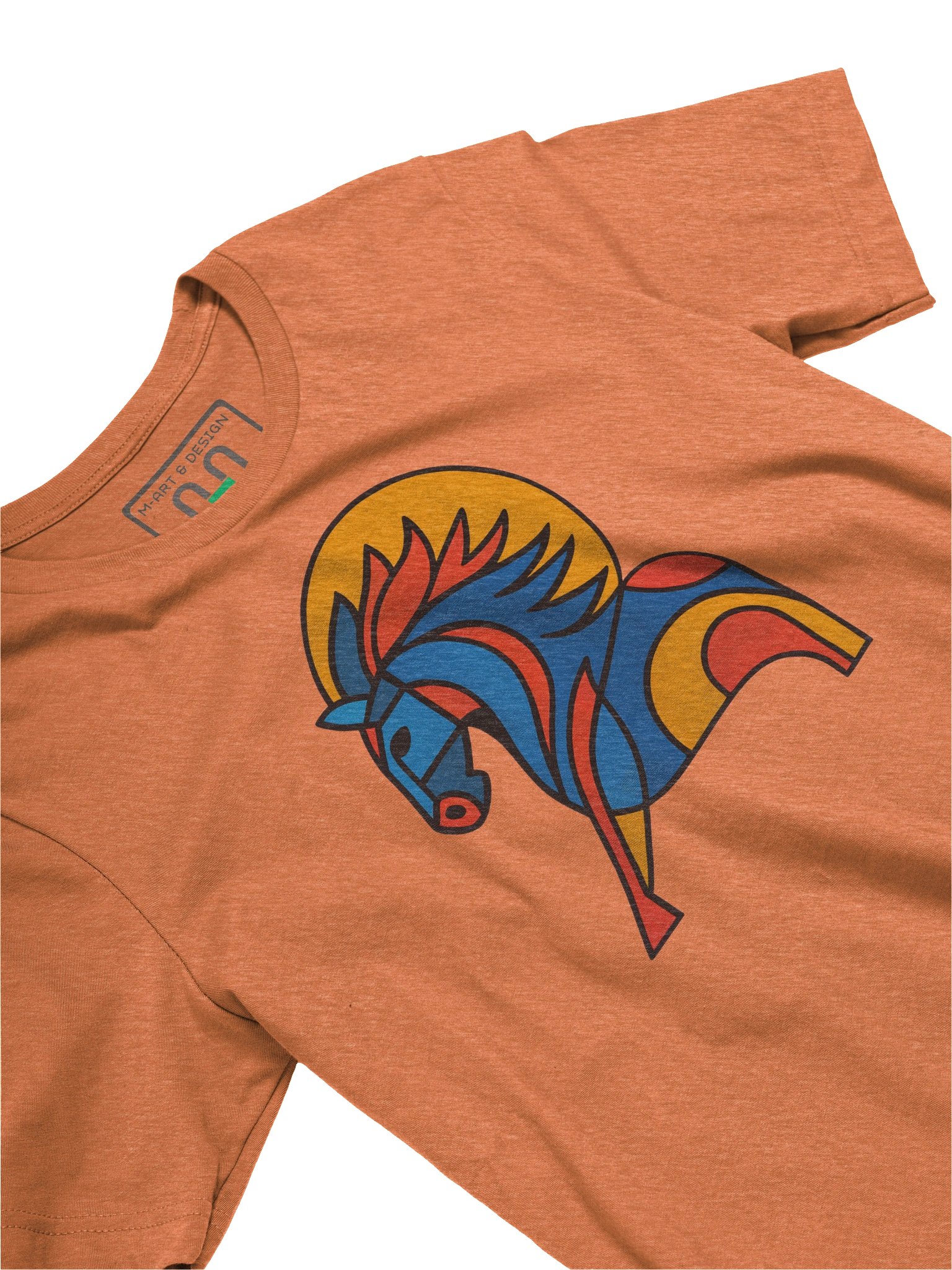 Stallion Crest – Cubist Stallion Tee - Modern Geometric Horse Art Shirt by M‑Art and Design product image (2)