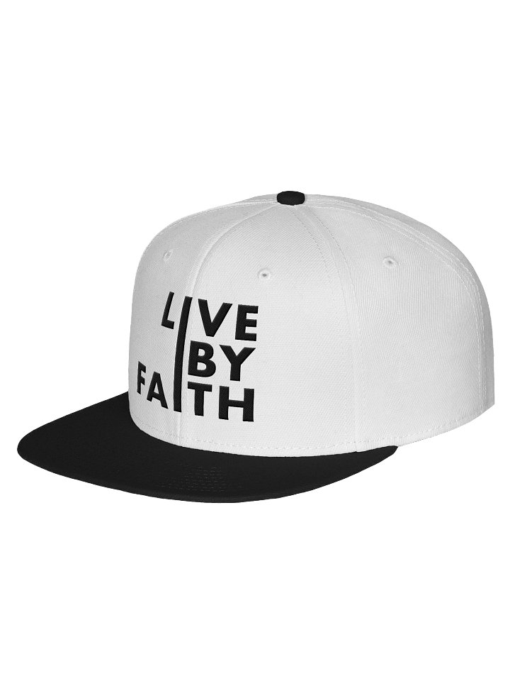 Live By Faith • Snapback Cap (Black Embroidery) product image (12)