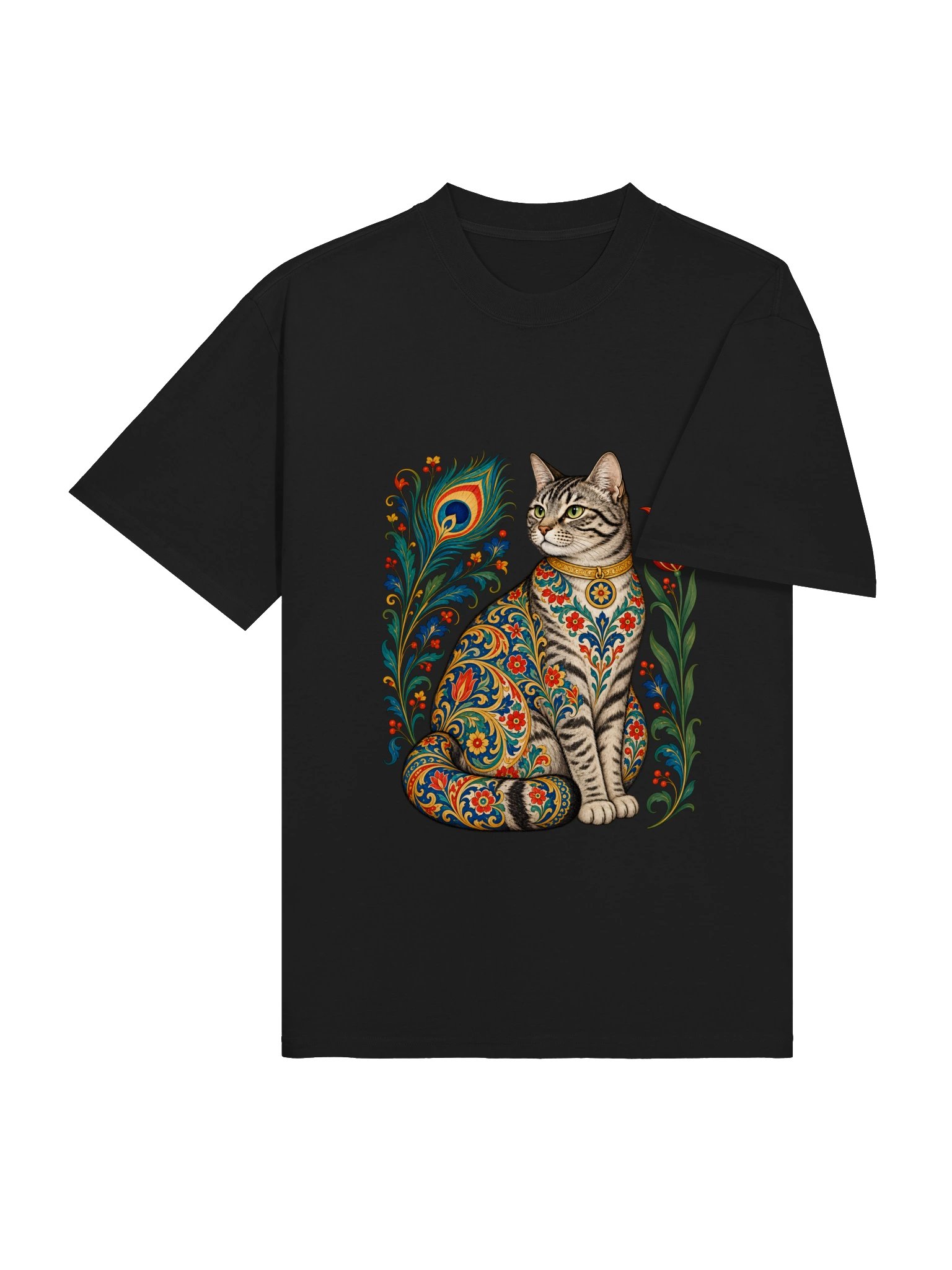 Vintage Storybook Cat Graphic Tee | Floral Cat Shir product image (26)