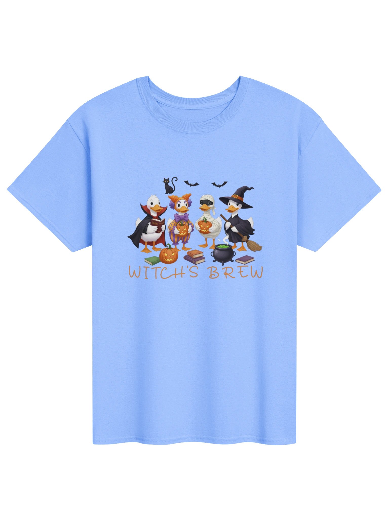 Witch's Brew Funny Halloween Duck Costume Squad T-Shirt product image (3)