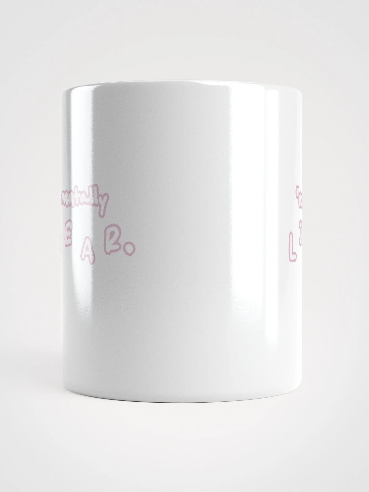 *not* mentally linear (lined design, #E1B9CE) glossy white mug product image (9)