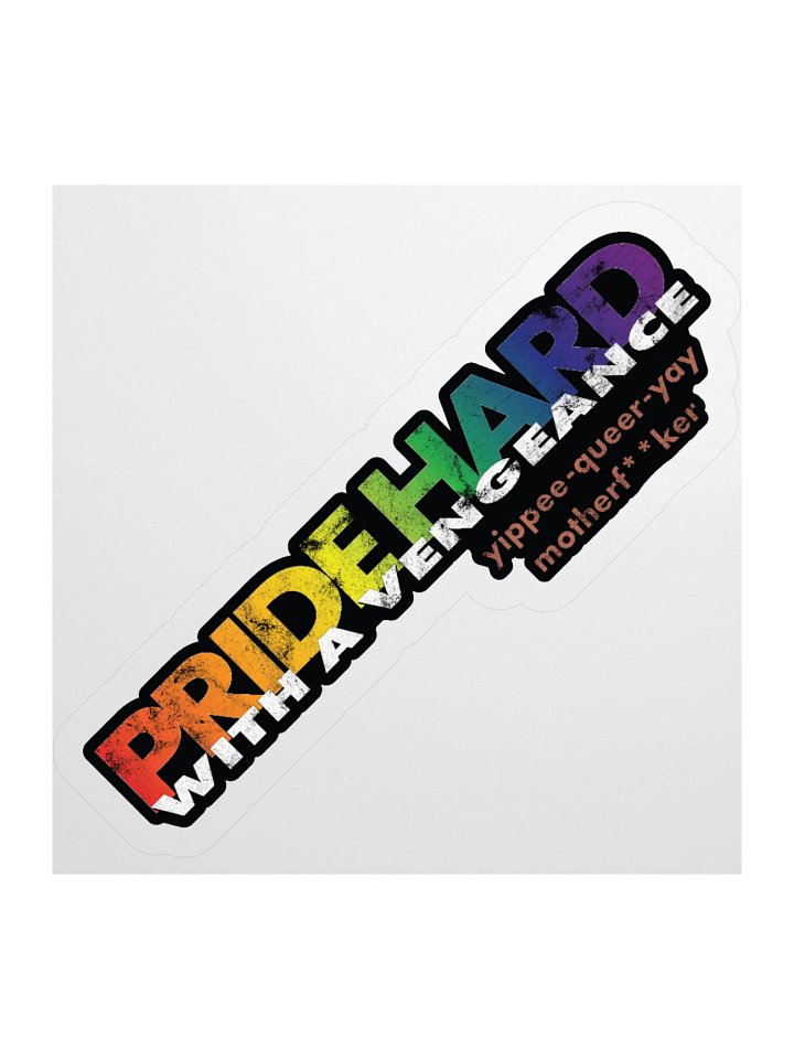 Rainbow "Pride Hard" Sticker product image (1)