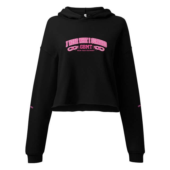 Women's I Wear What I Survived Cropped Hoodie product image (1)