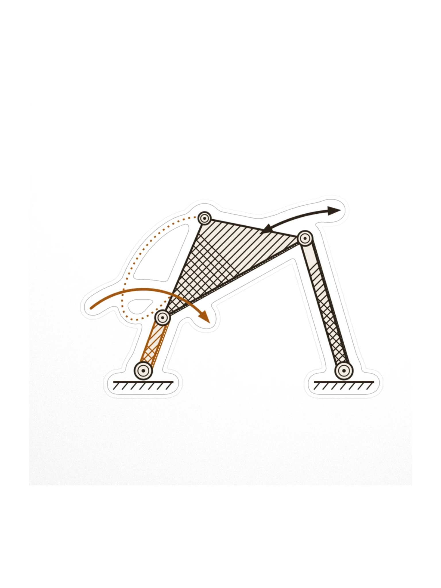 Four-bar linkage sticker · MOTION 07 product image (1)
