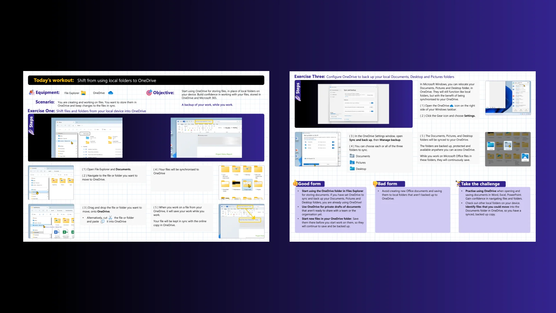Shift from using local folders to OneDrive - Workout card product image (1)