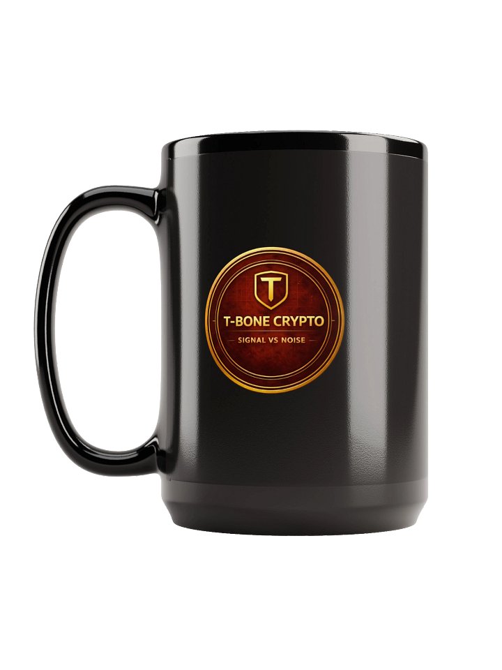 T-Bone Crypto Coin Crest Mug (XLM | Global Reach) | Black product image (2)