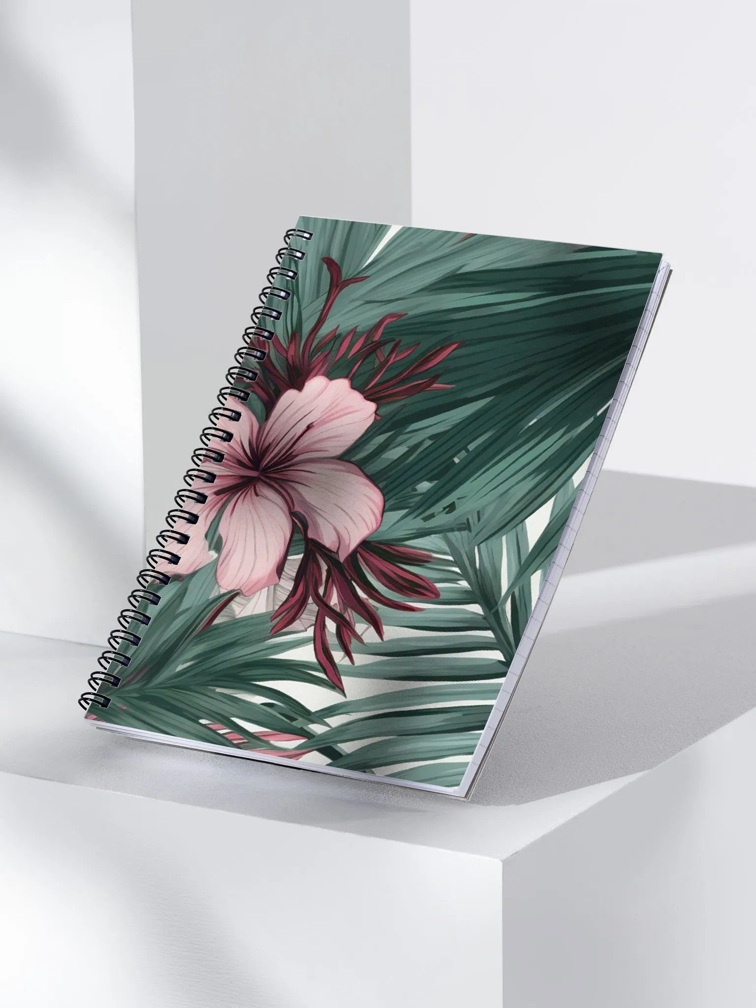 Pink Hibiscus & Palm Leaf Notebook product image (3)