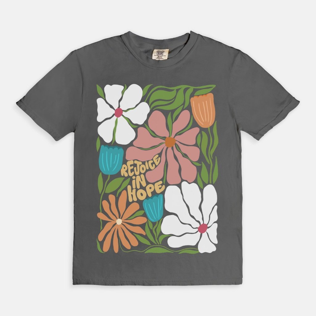 Rejoice in Hope - Romans 12:12 Tee - Multiple Colors product image (1)