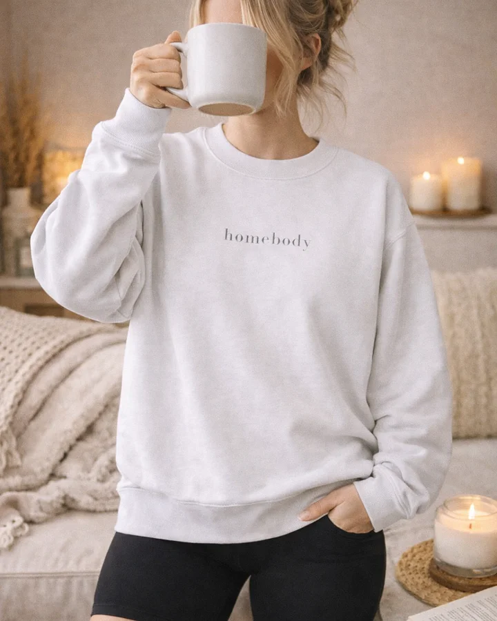 homebody | Premium Minimalist Embroidered Crewneck - Aesthetic Mom Humor & Oversized Loungewear product image (1)