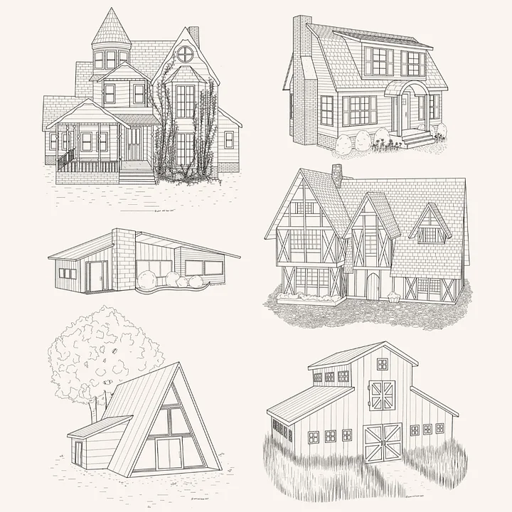 Coloring Like a Nerd - Free Coloring Sheet PDF for the Architecturally Inclined product image (1)