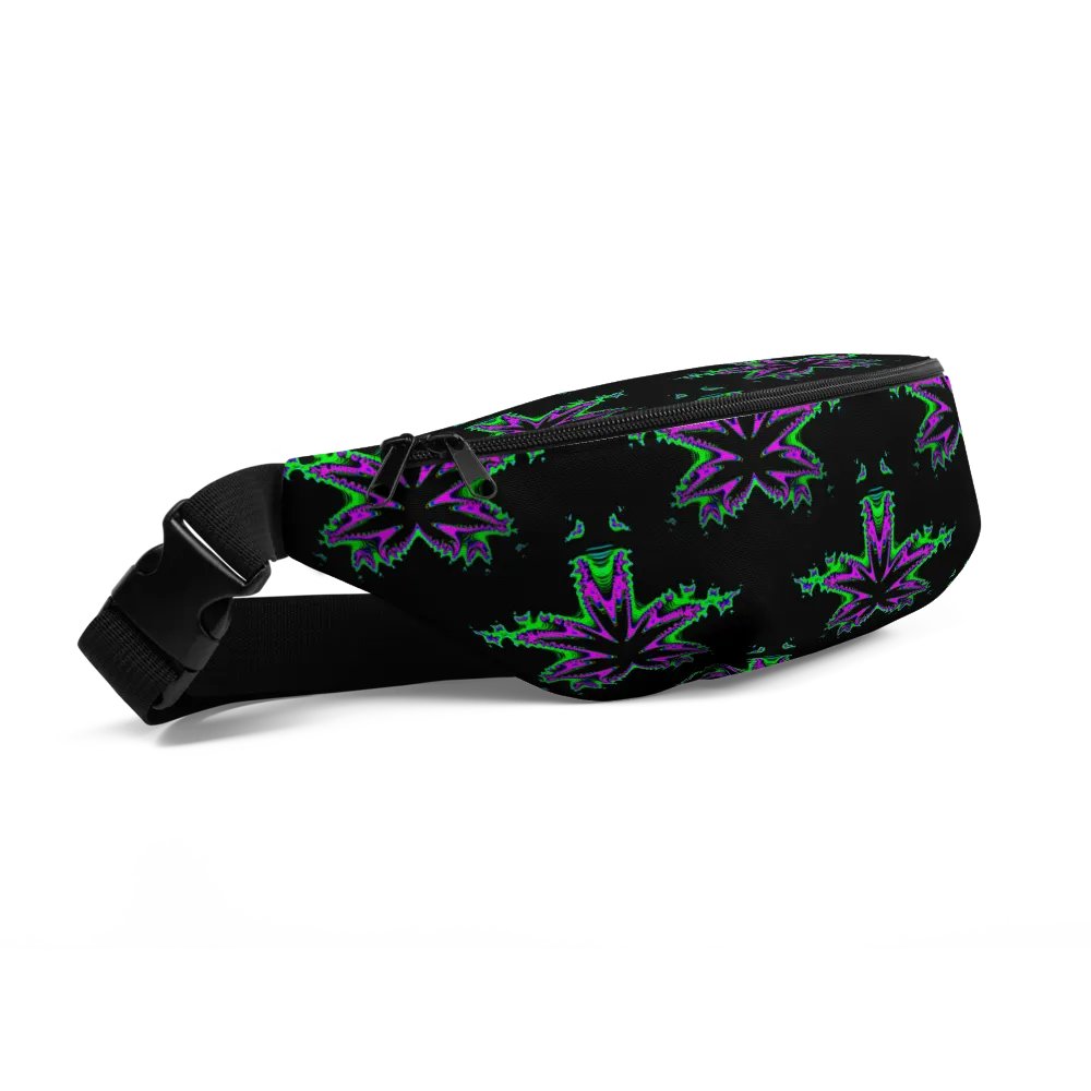 Weed 420 Fanny Pack, Cannabis Twisted Budz Bag, Pot Leaf Pattern Stoner Art Accessory product image (2)