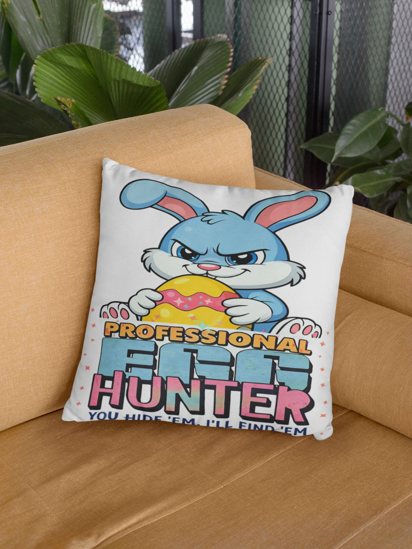 Professional Egg Hunter Easter Bunny Pillow product image (14)