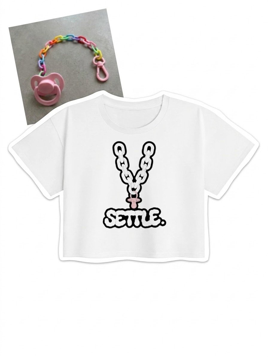 Settle Baby | Graphic Crop Top | Alternative Streetwear product image (1)
