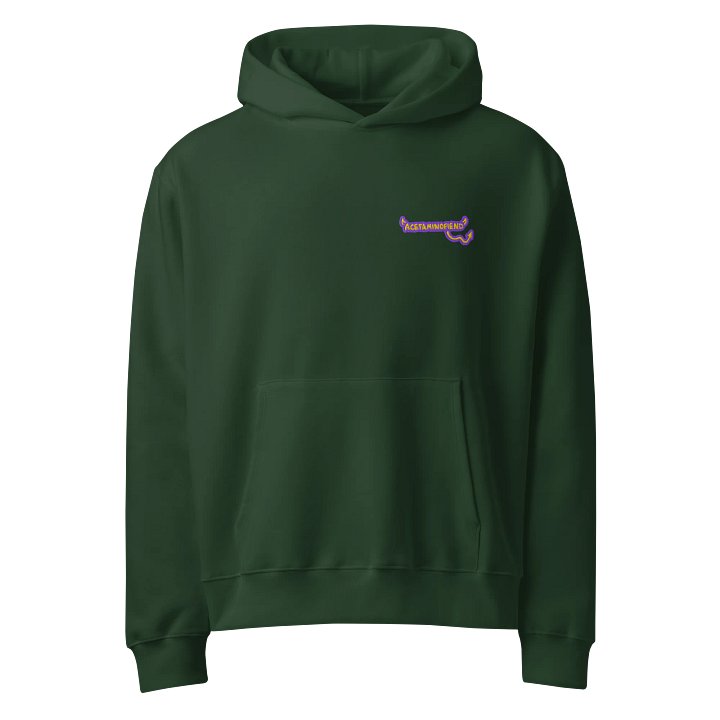 ACETAMINOFIEND handwritten l.c. tulip embroidered slouchy hoodie product image (5)