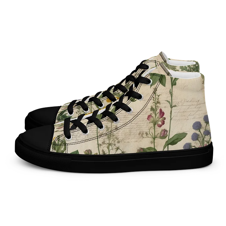 Vintage Wildflower High Top Canvas Shoes product image (1)