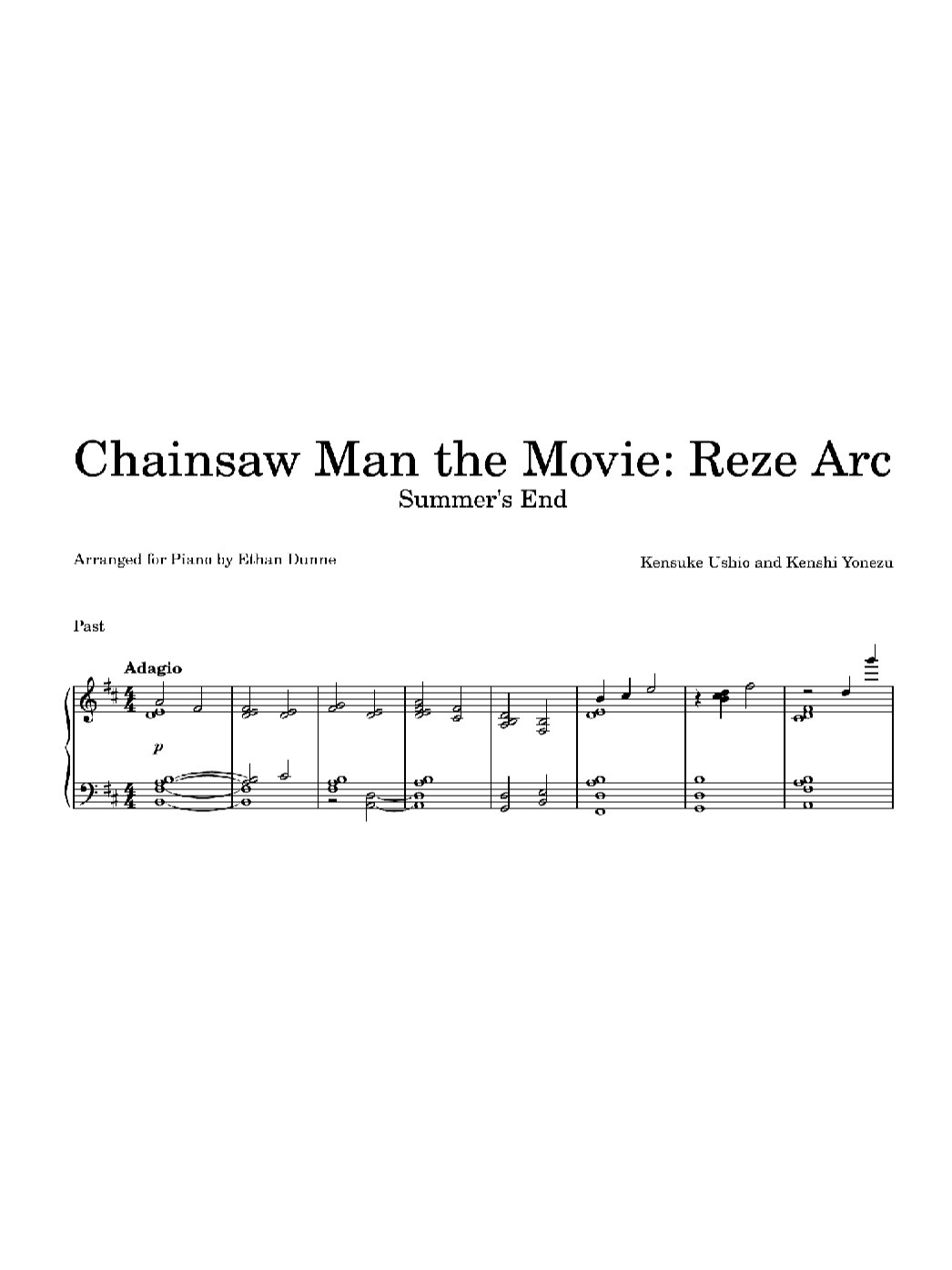 Past by Kensuke Ushio | Chainsaw Man the Movie: Reze Arc product image (1)
