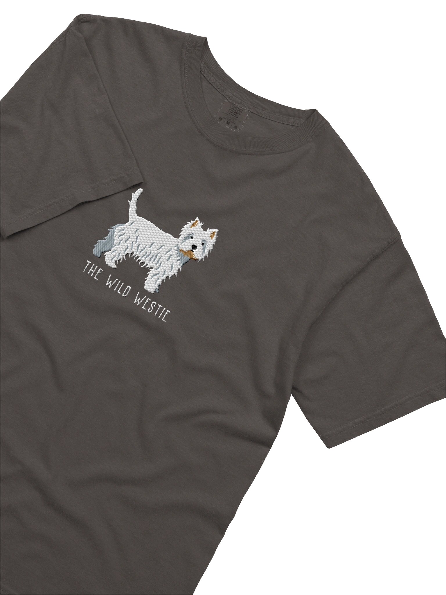 The Wild Westie T-Shirt(Embroidered) of a West Highland White Terrier product image (8)