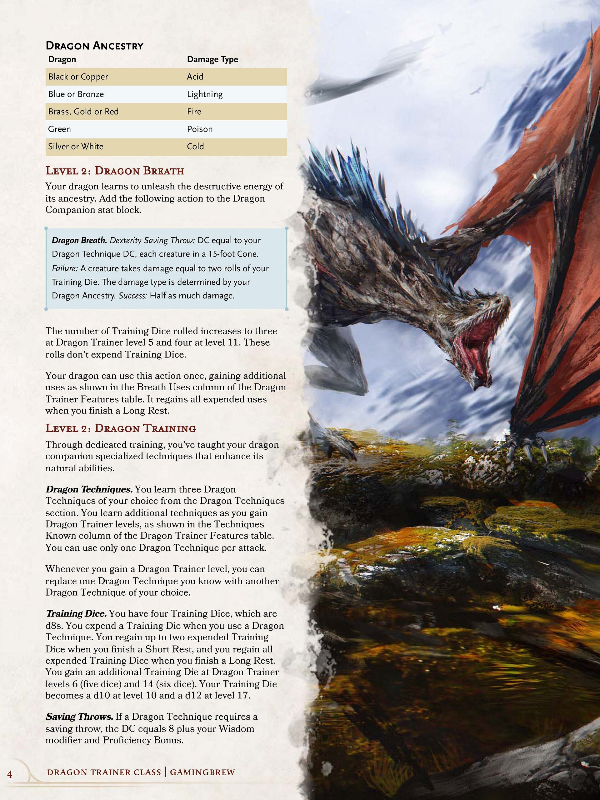 Dragon Trainer 5E & 5.5E Class product image (5)