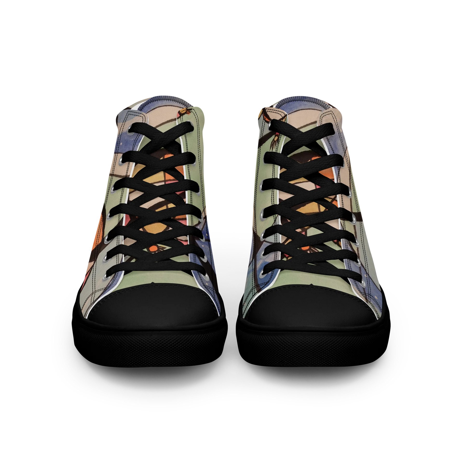 Cubism Painting: The Dream of a Tardigrade Women's High Top Canvas Shoes by Allcolor product image (3)