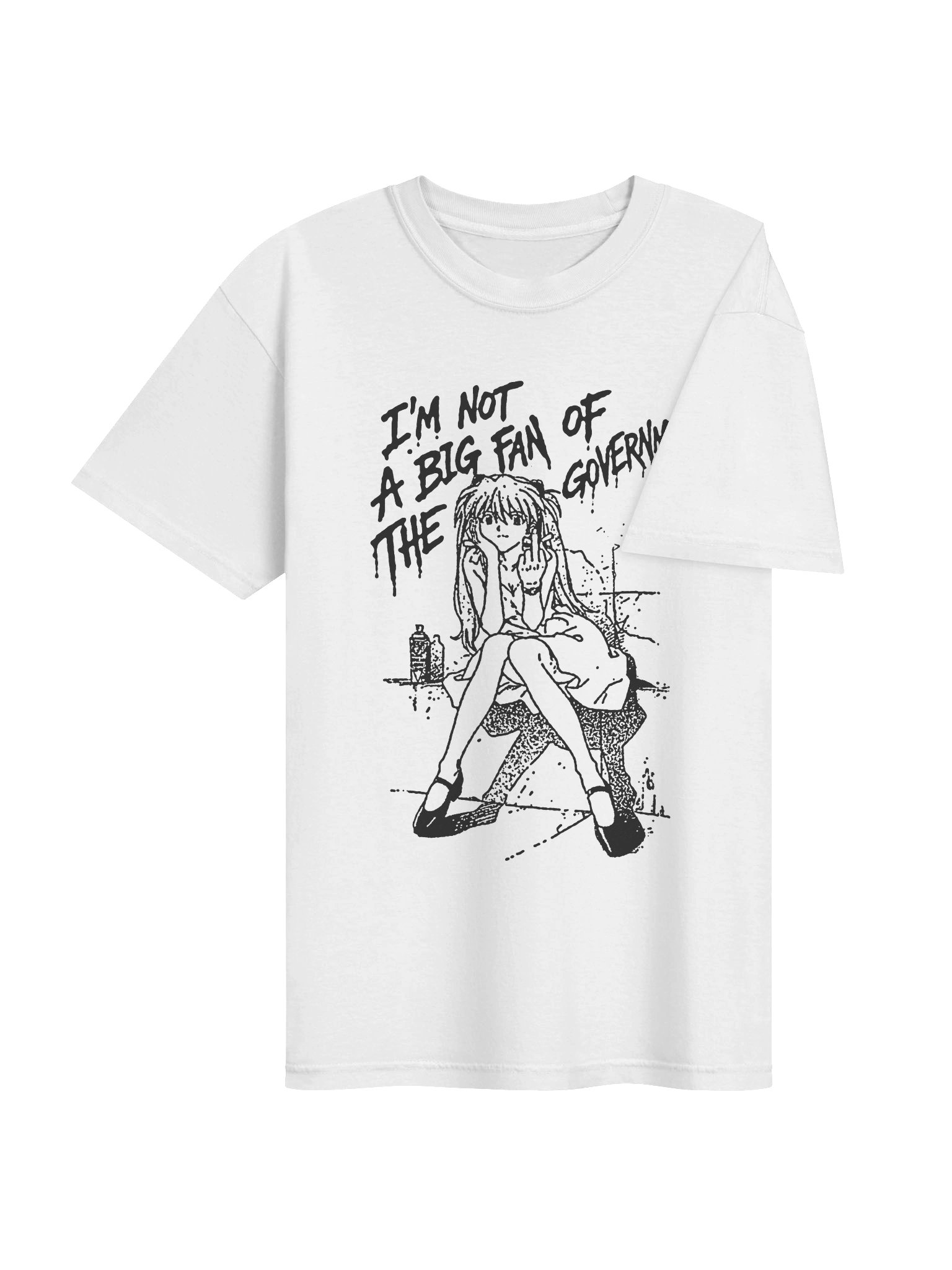 NOT A BIG FAN (BIG PRINT) - T-shirt. white vers. product image (3)