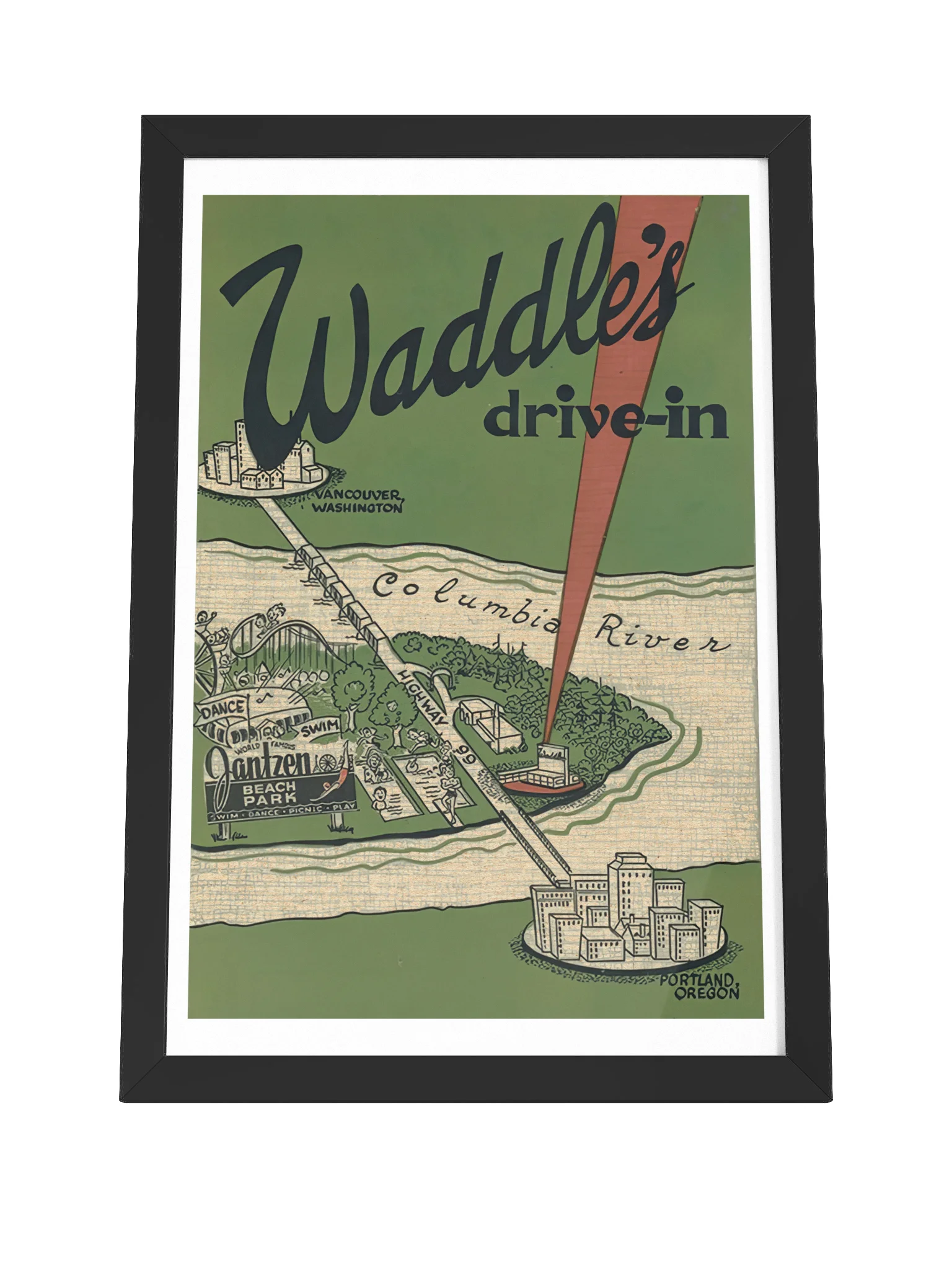 Waddle’s Drive-In Framed Print product image (13)