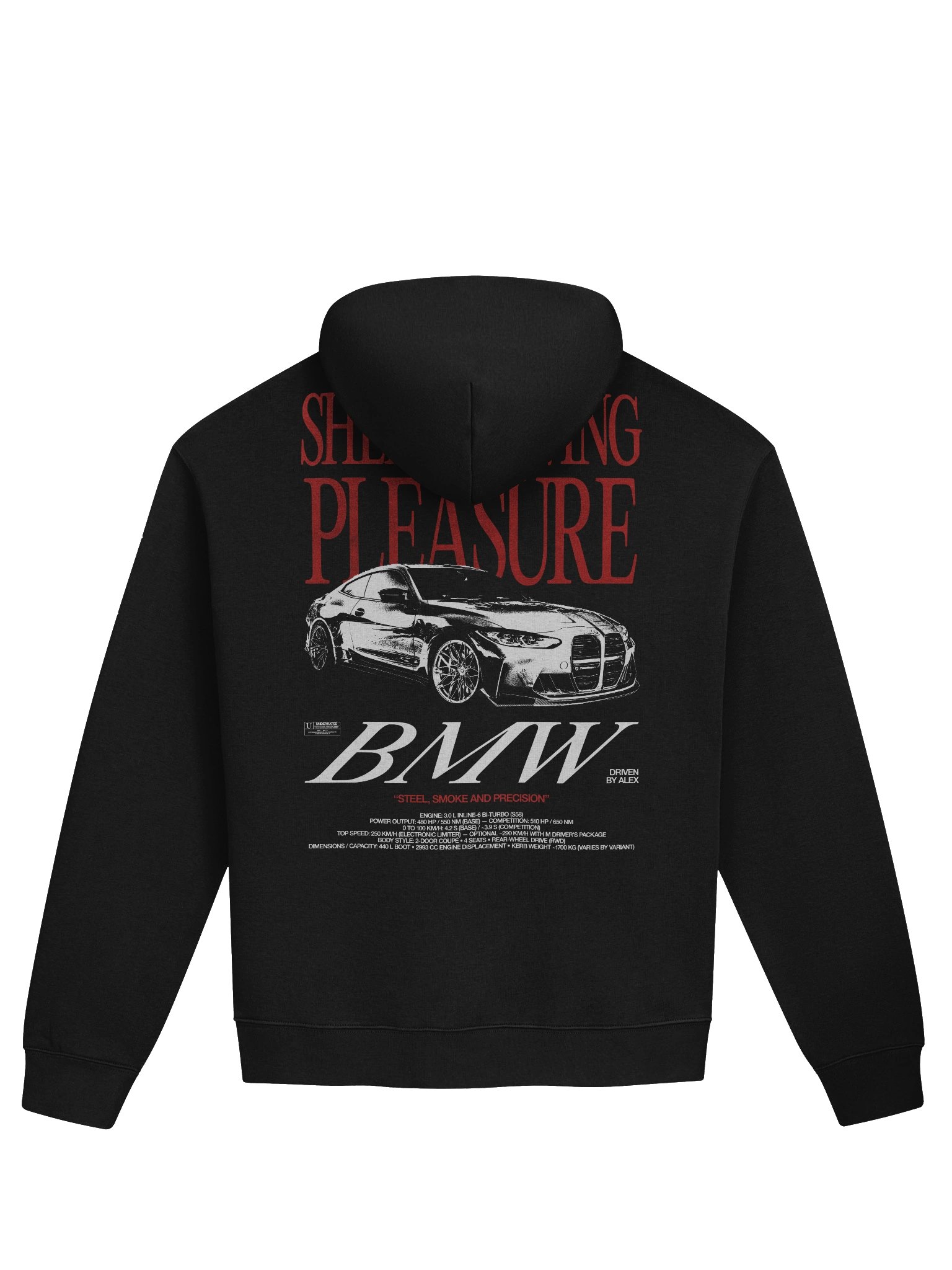 Sheer Driving Pleasure Hoodie - BLACK product image (3)