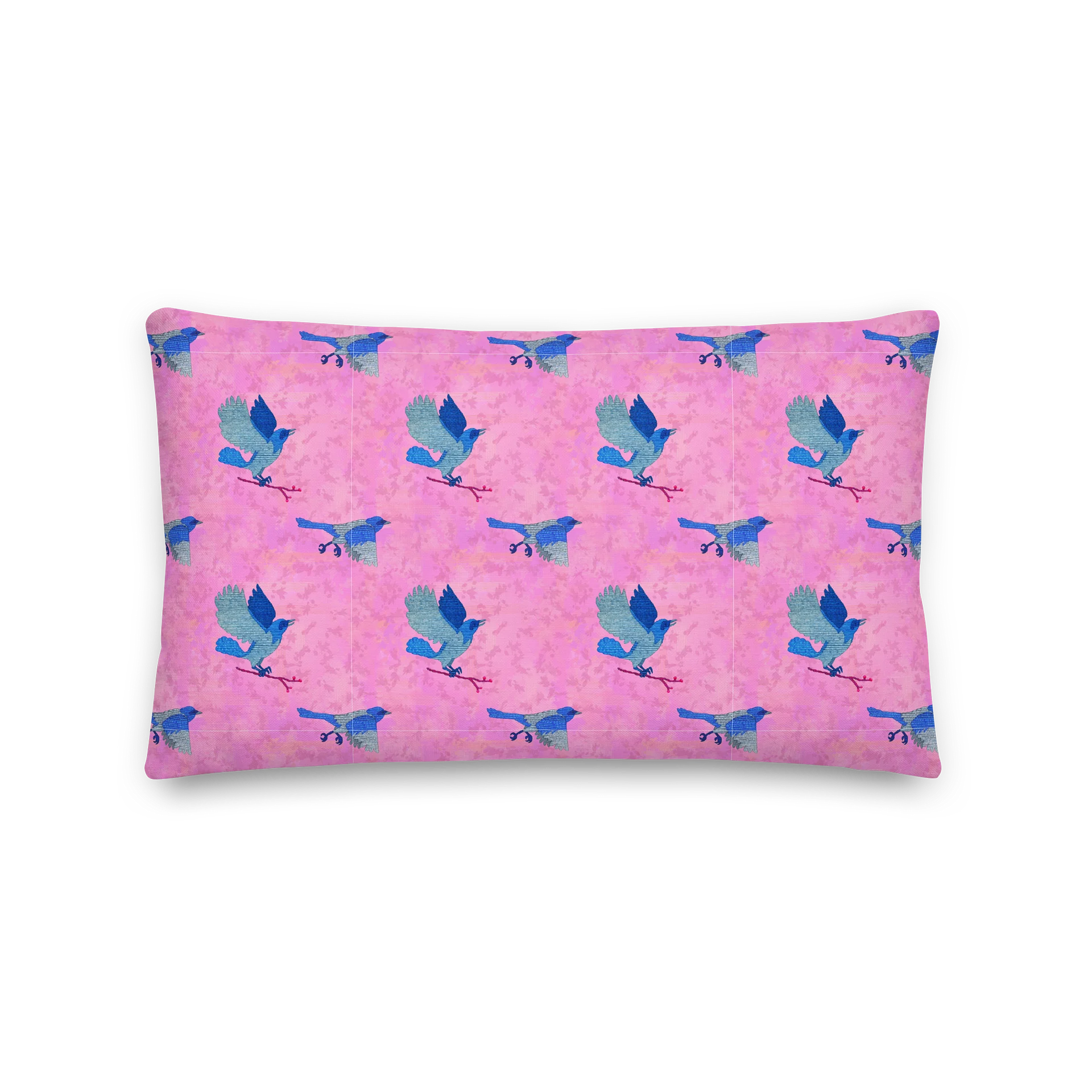 Blue Bird Pattern Pillow product image (2)
