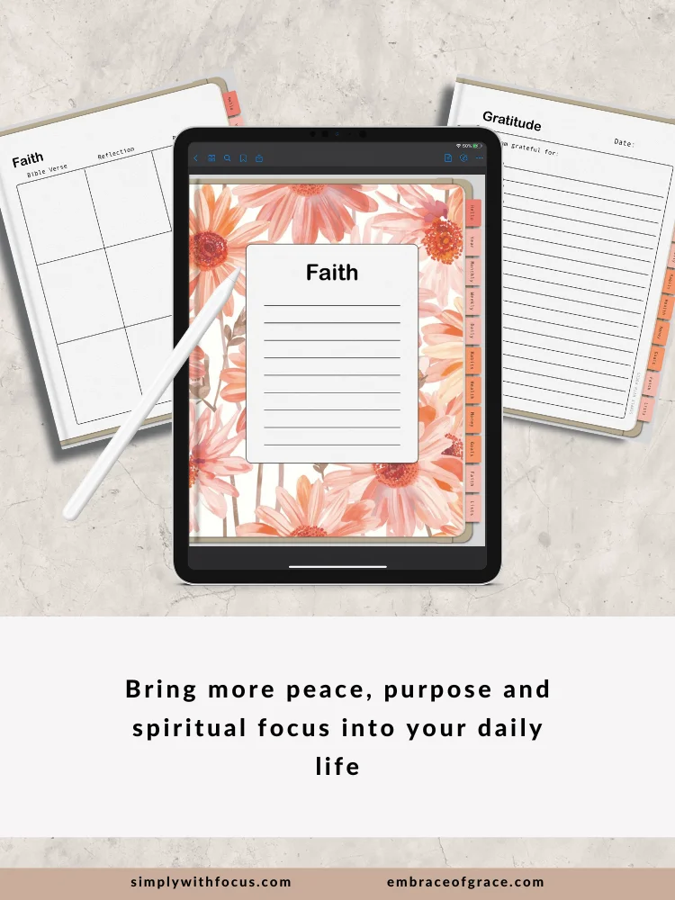 Faith‑Inspired Digital Planner for Everyday Organization (Pink Floral Edition) product image (5)