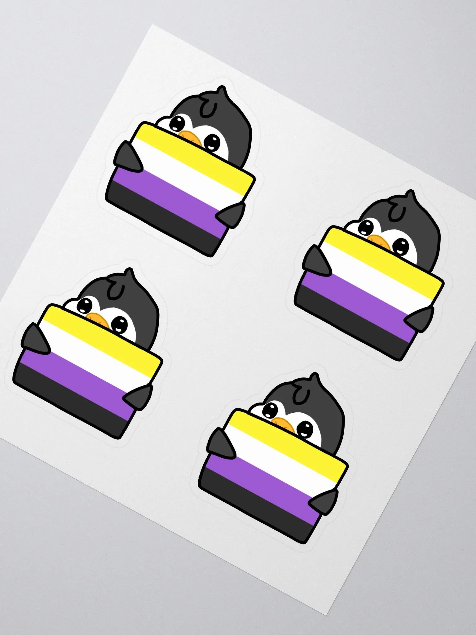 "Non-Binary Pride" Lil' Guy - Sticker Sheet product image (2)
